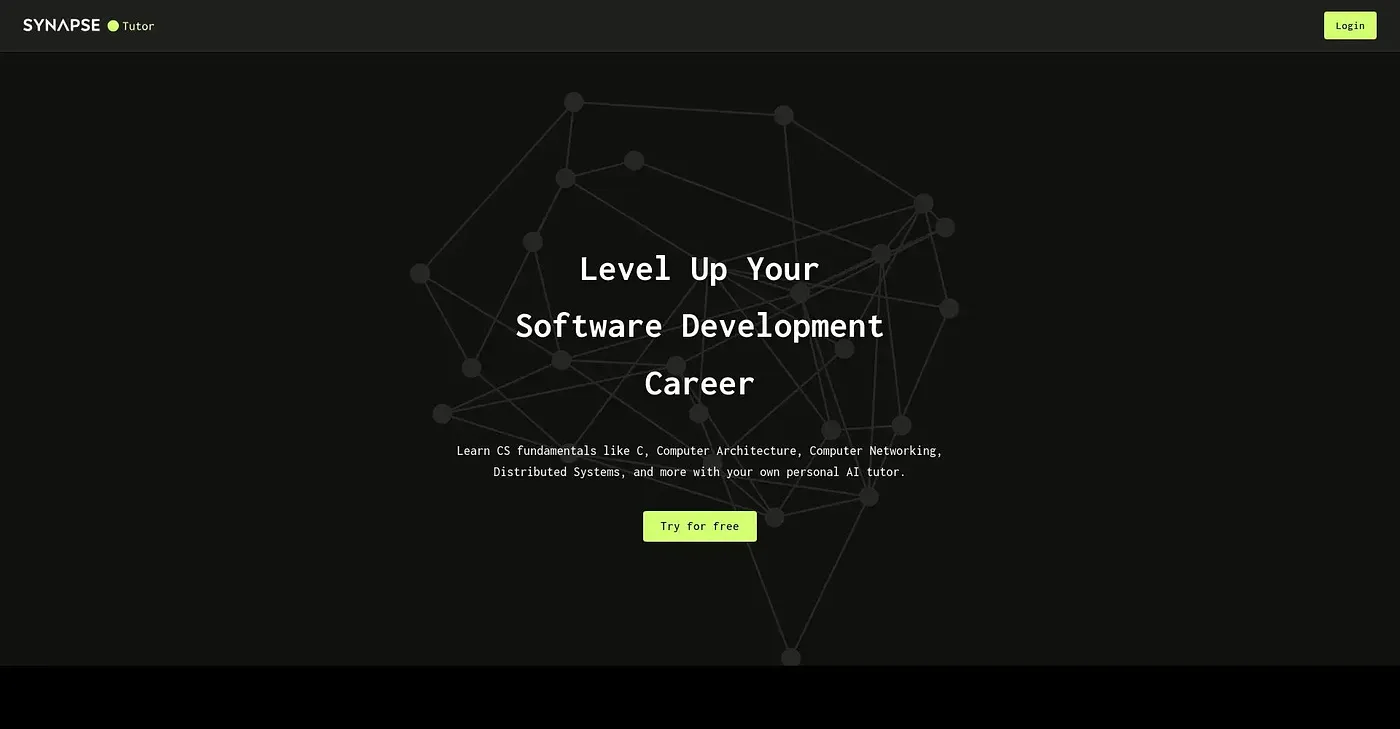 Screenshot of Synapse Tutor