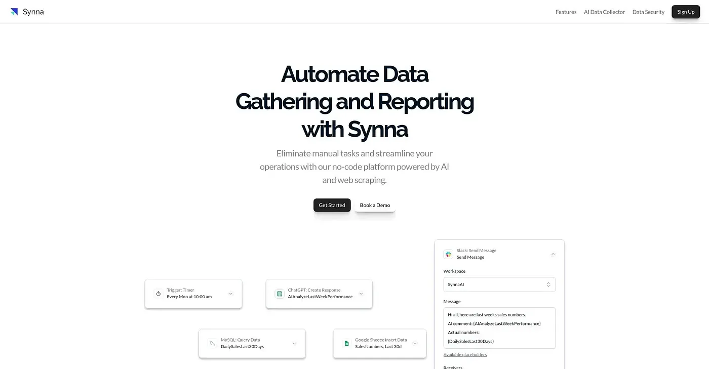 Screenshot of Synna.Ai