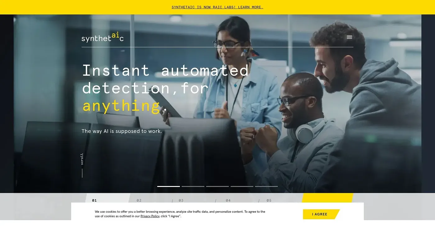 Screenshot of Synthetaic