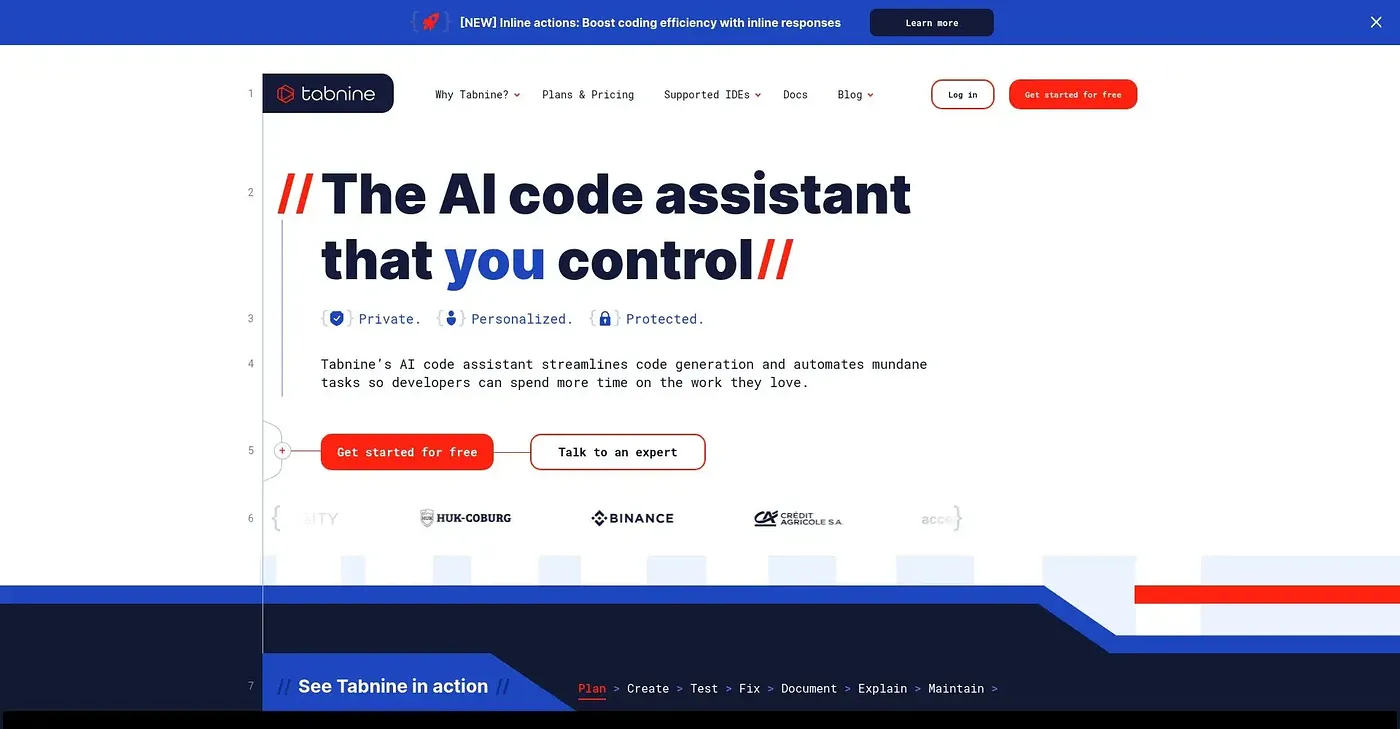 Screenshot of Tabnine
