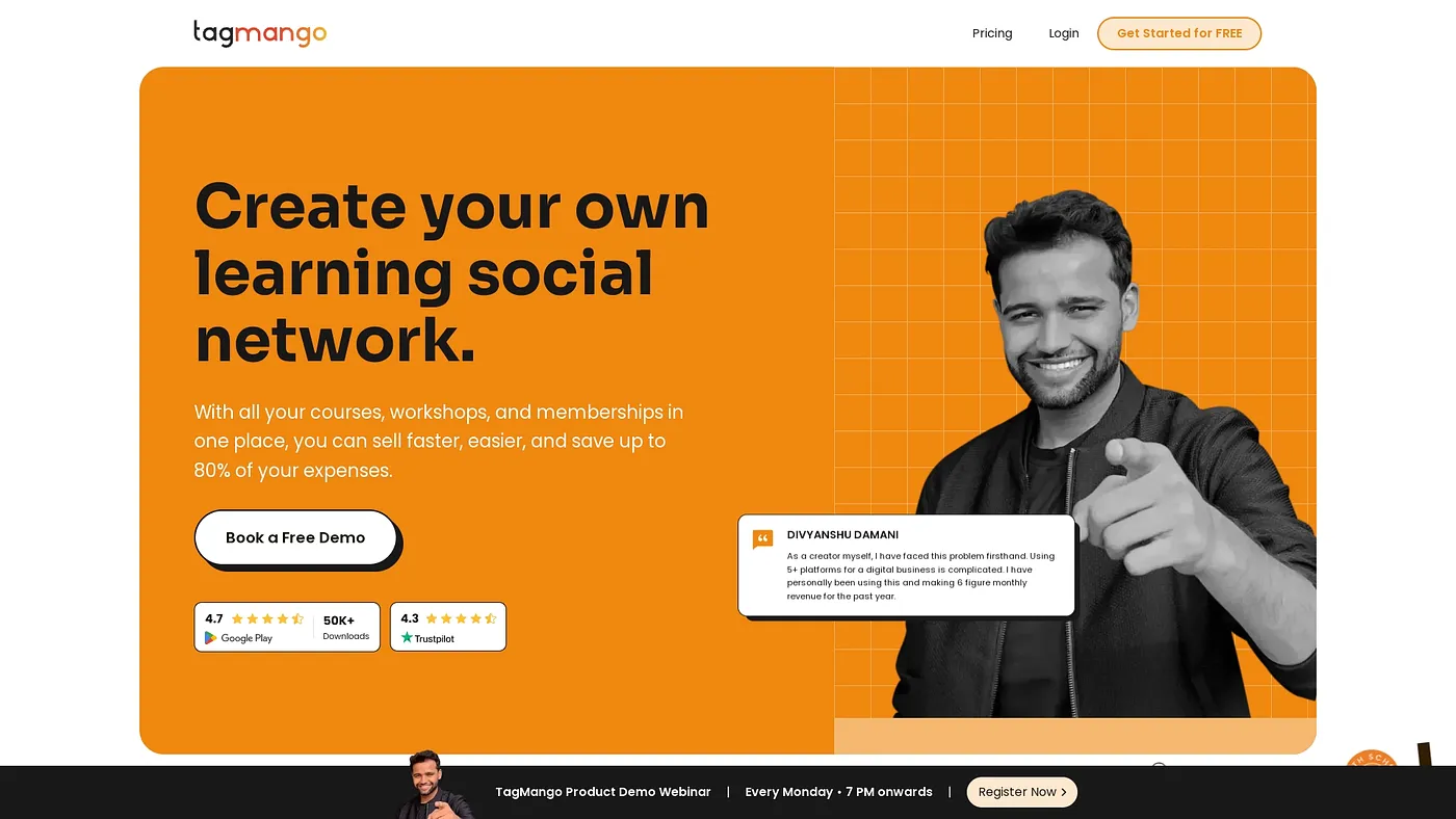 Screenshot of TagMango