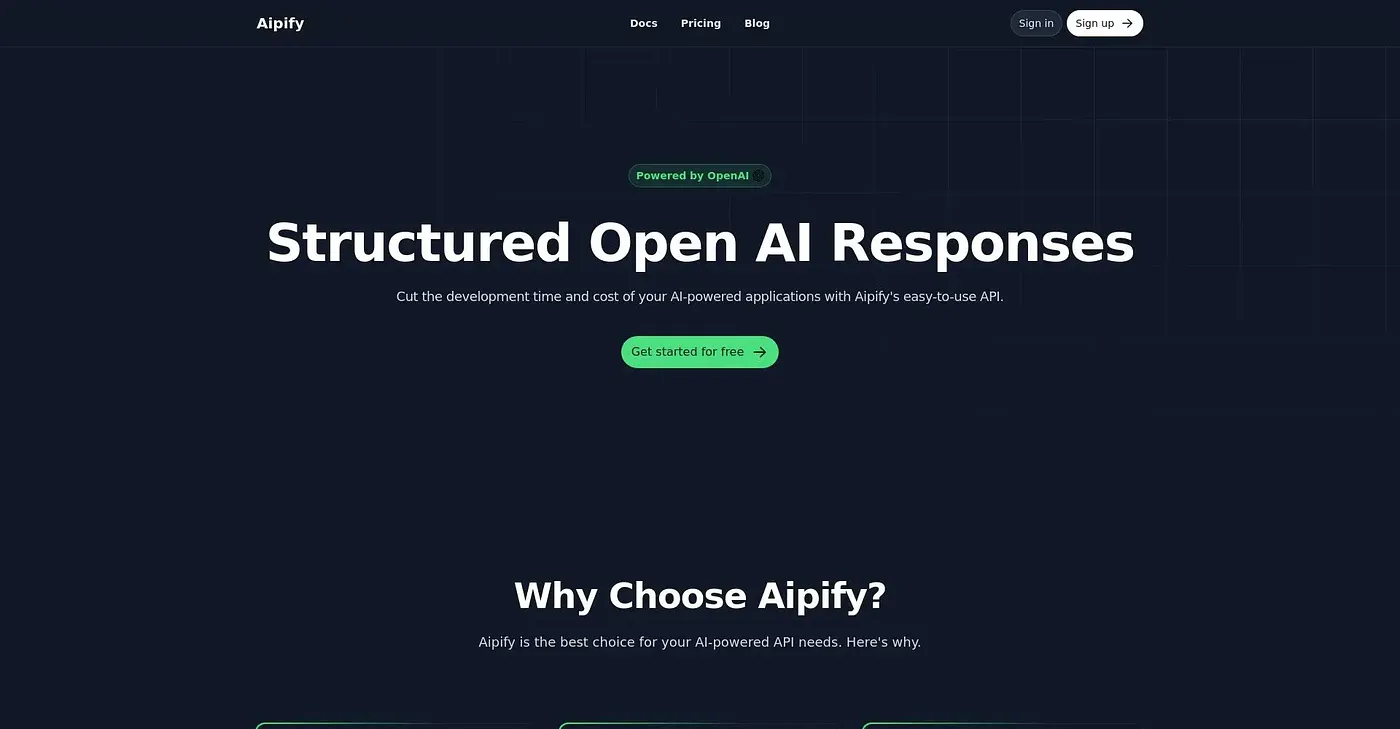 Screenshot of Aipify