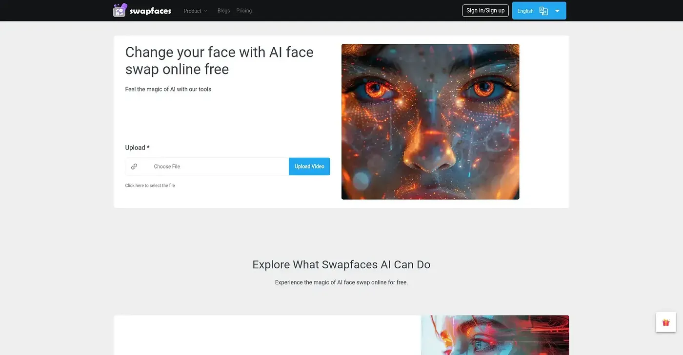 Screenshot of Swap Faces AI