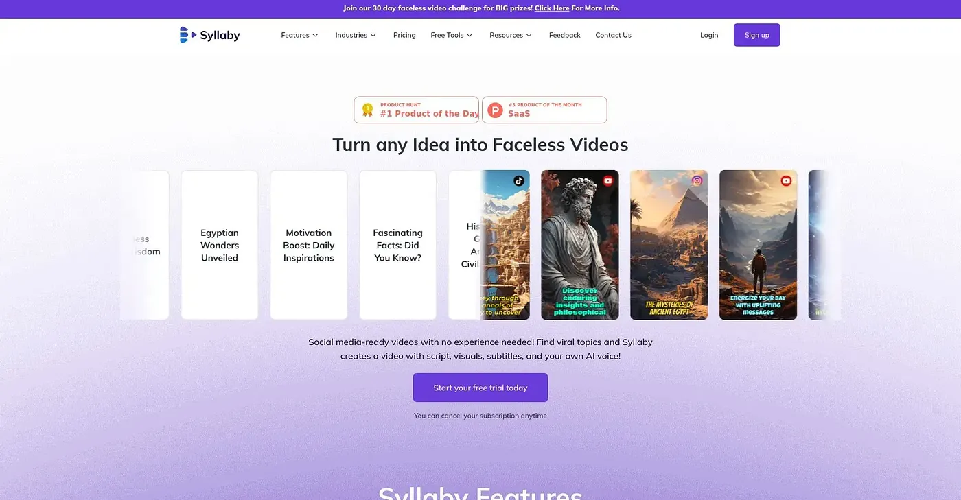 Screenshot of Syllaby