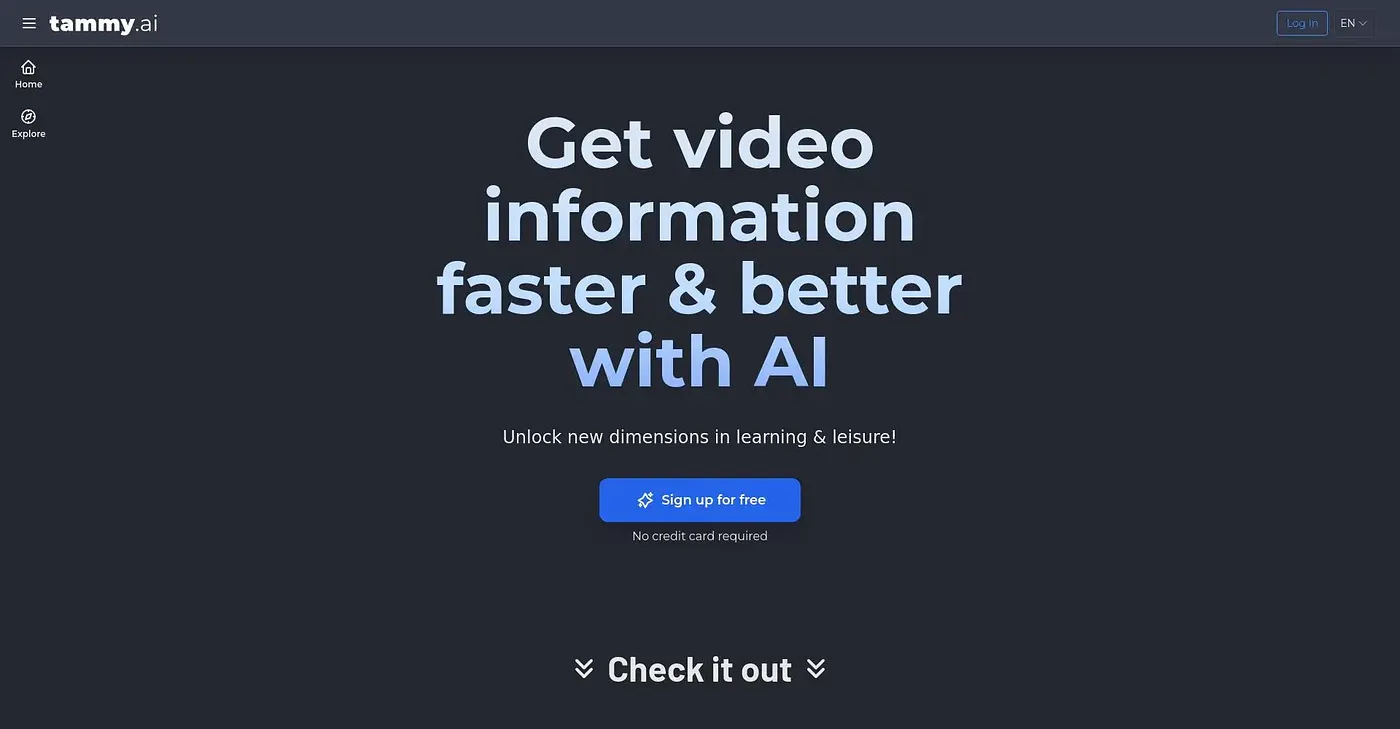 Screenshot of Tammy AI
