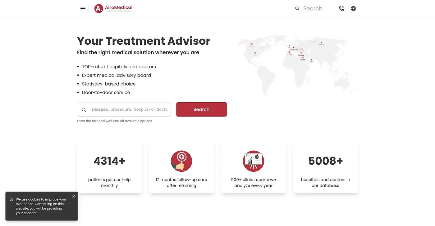 Screenshot of AiroMedical