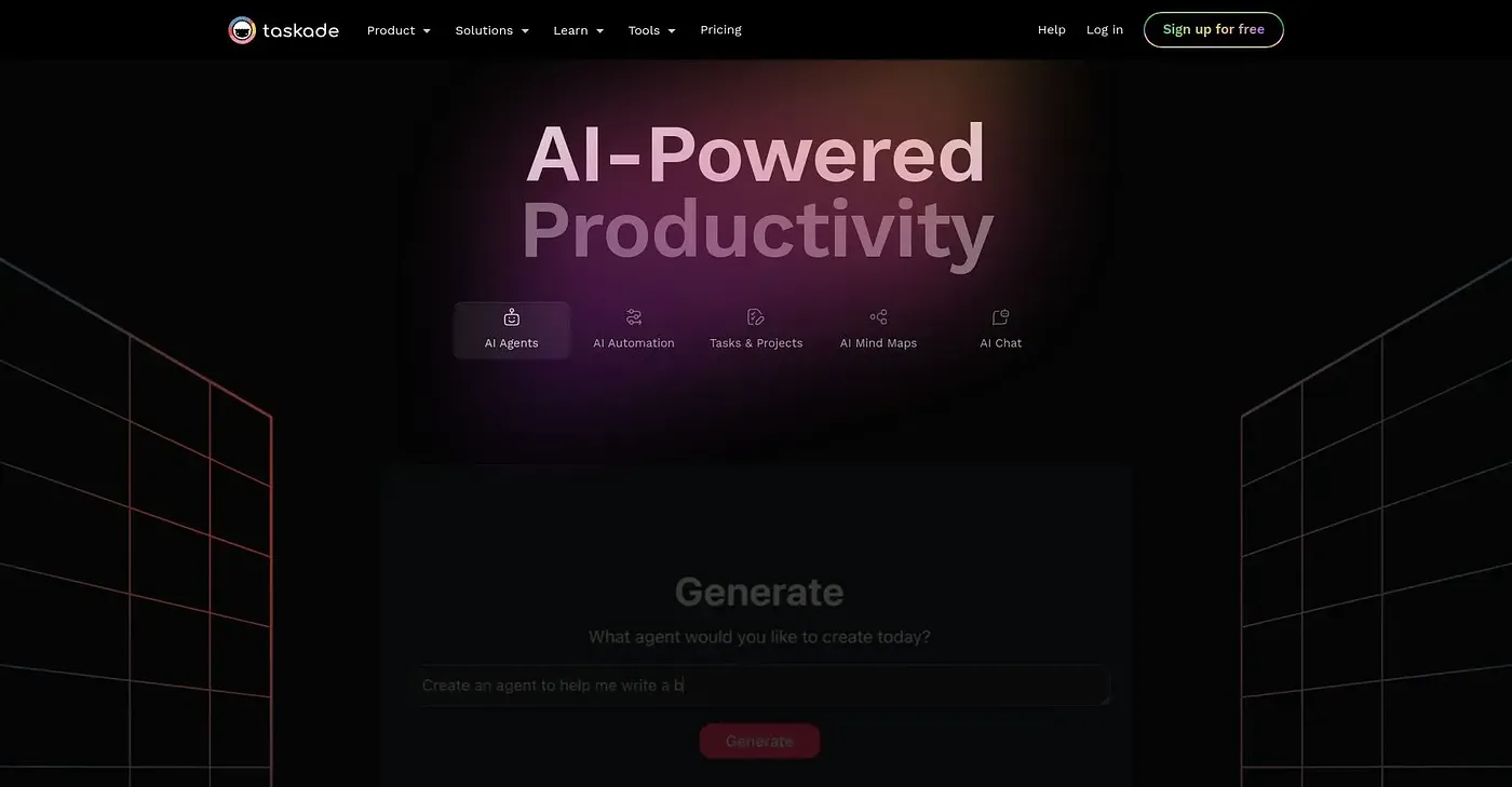 Screenshot of Taskade