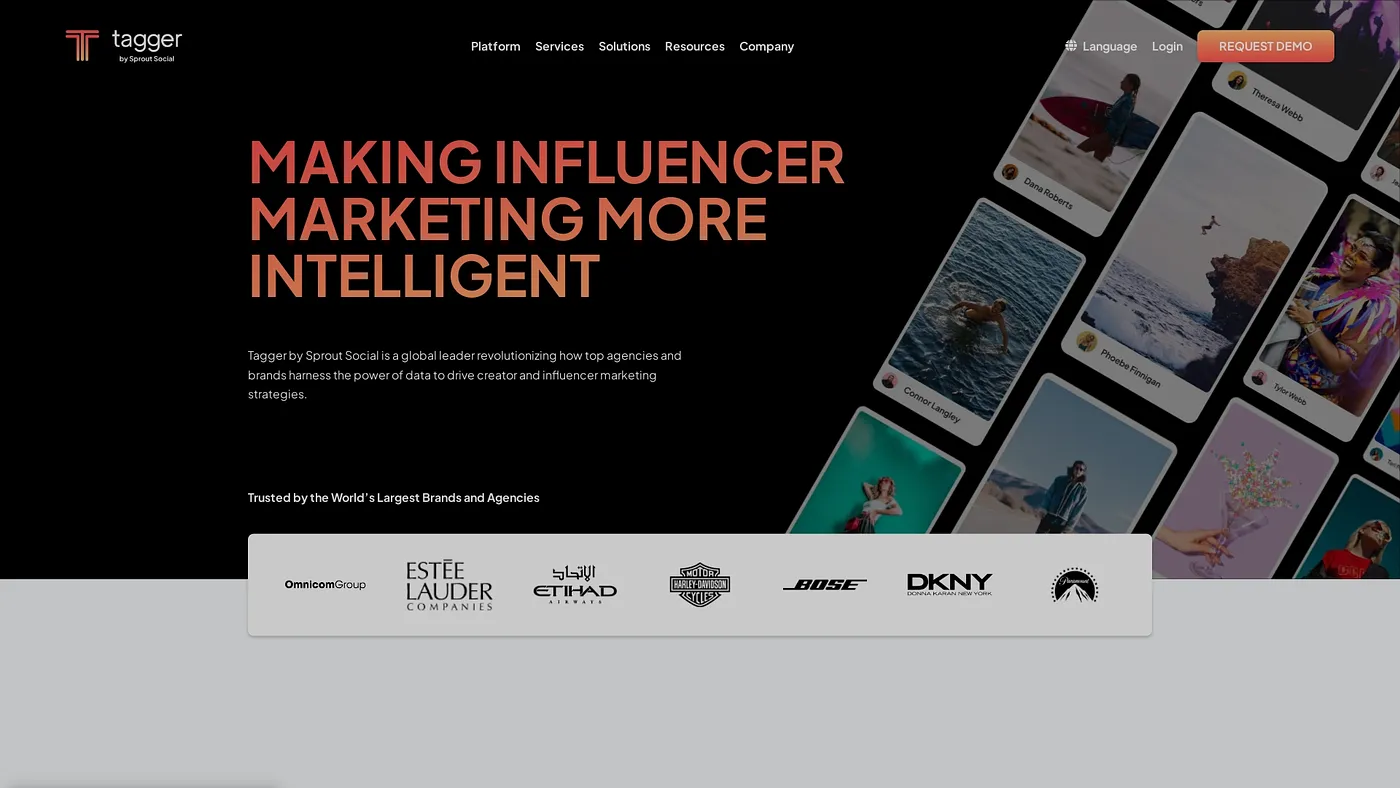 Screenshot of Tagger Media