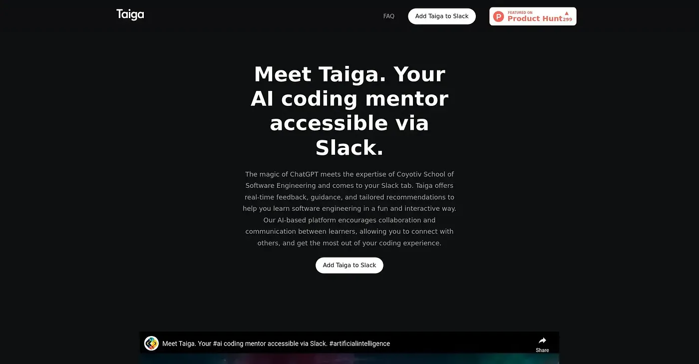 Screenshot of Taiga