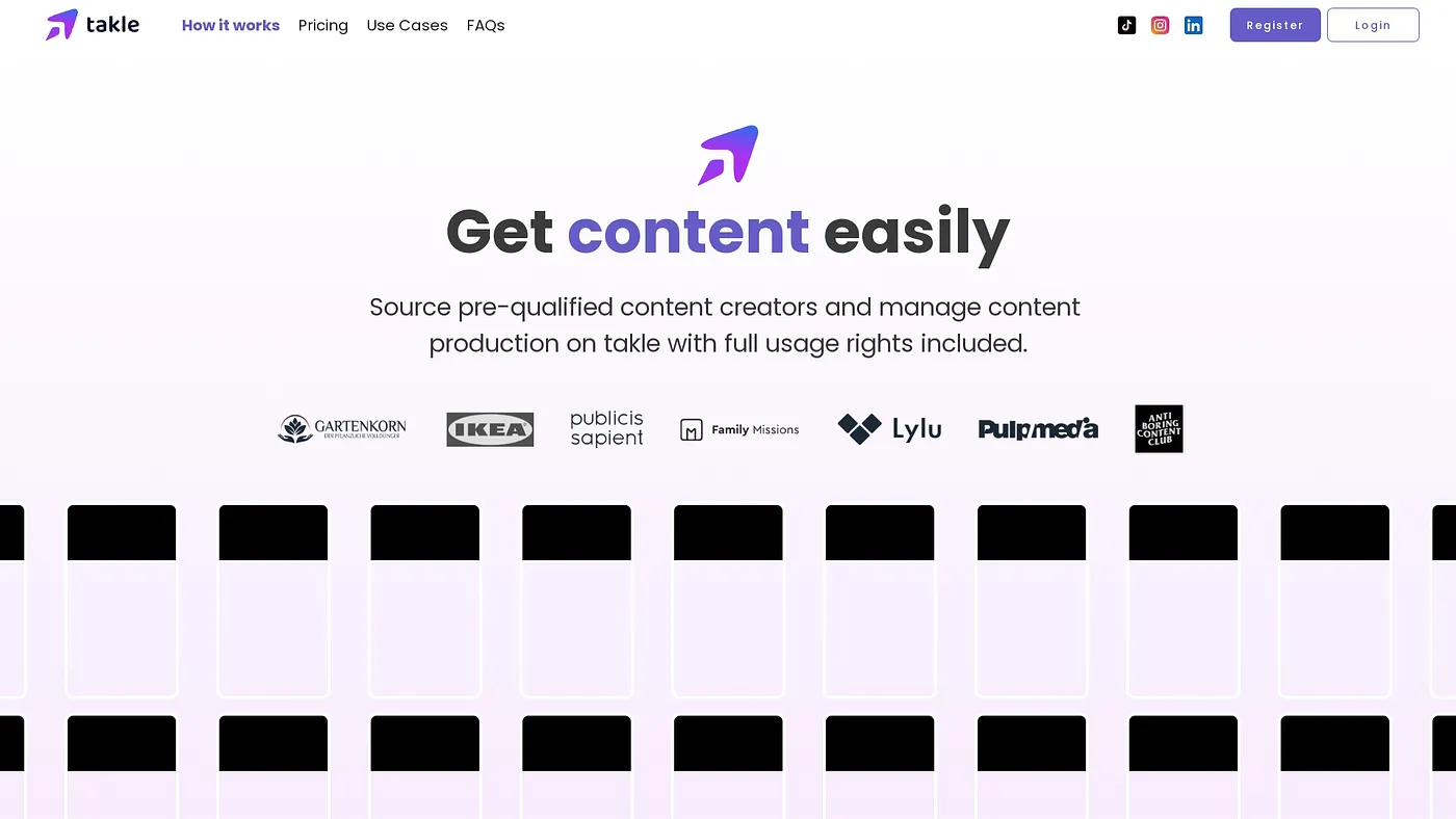 Screenshot of Takle.io