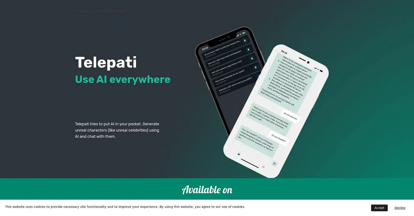 Screenshot of Telepati