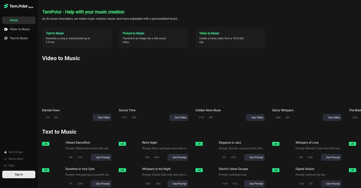 Screenshot of Tempolor