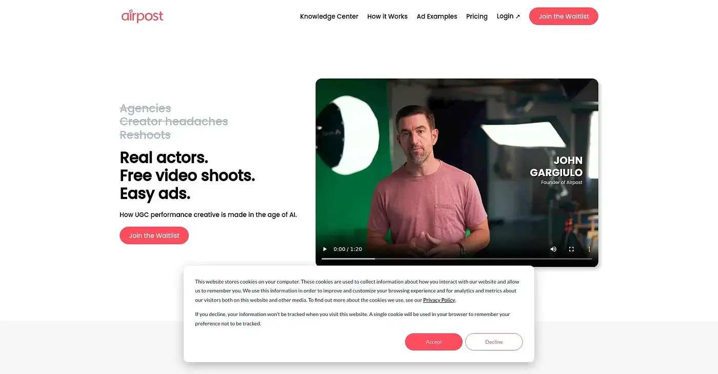 Screenshot of Airpost AI