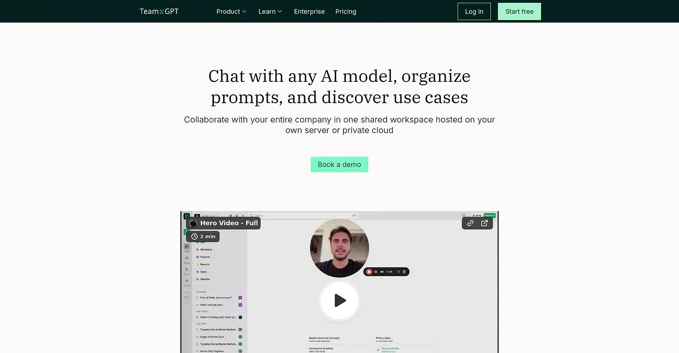Screenshot of Team-GPT