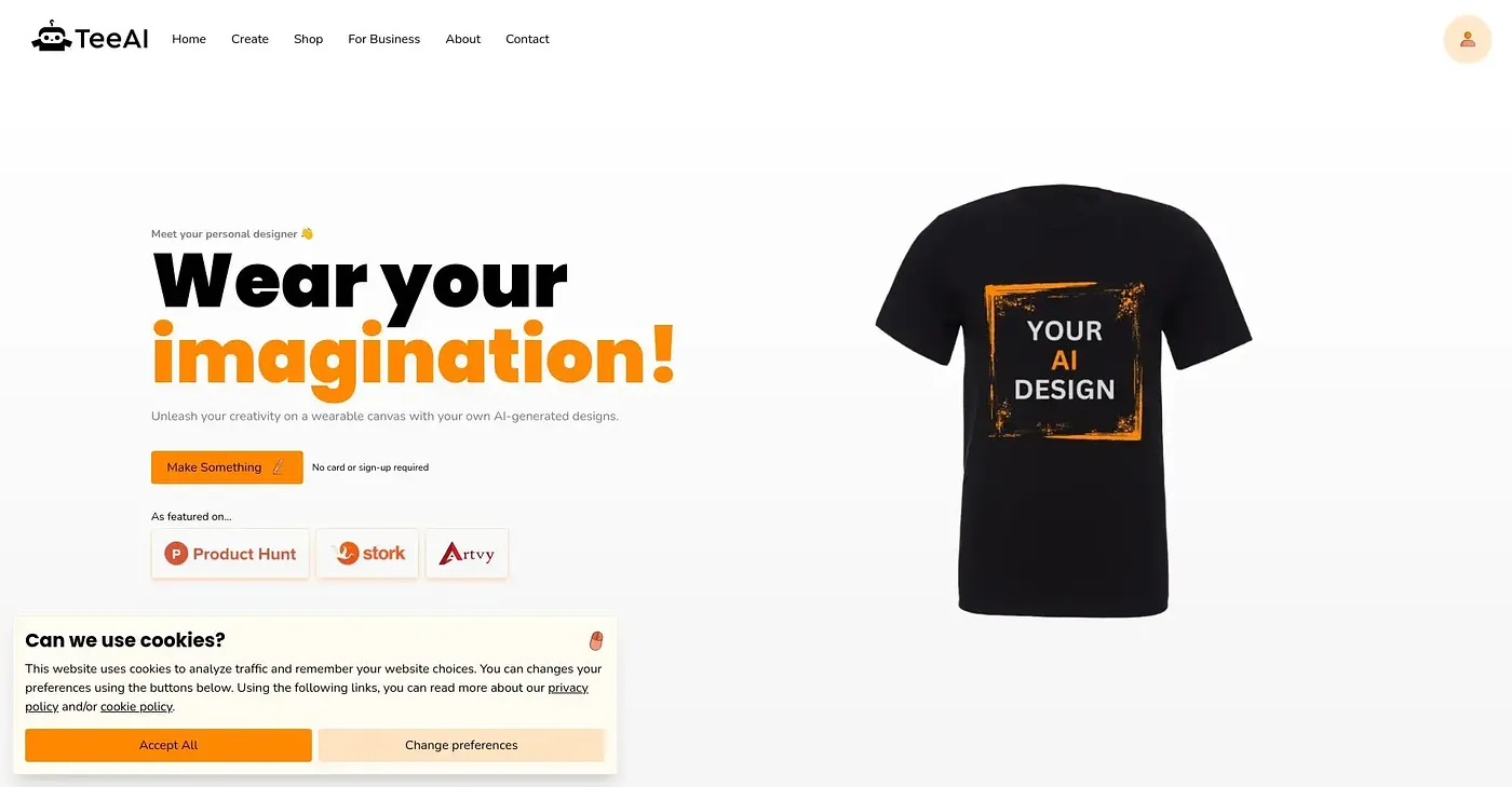 Screenshot of Tee AI