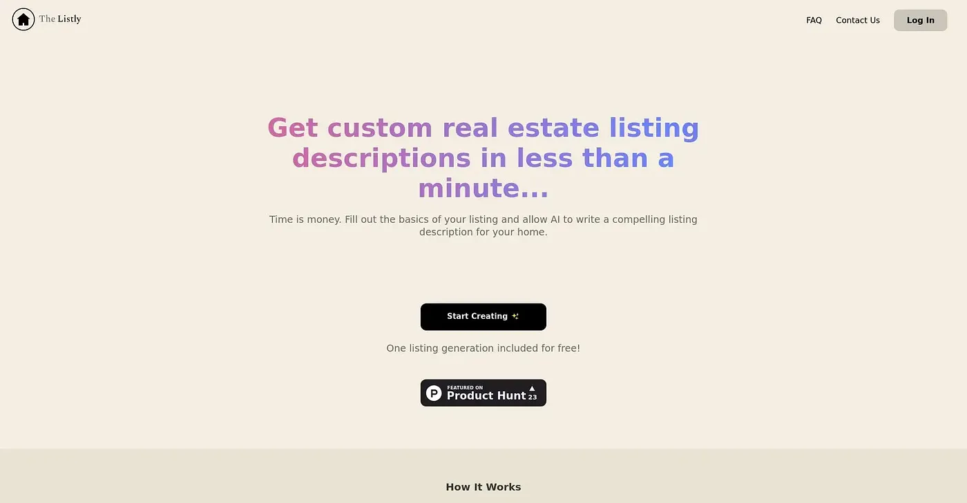 Screenshot of The Listly