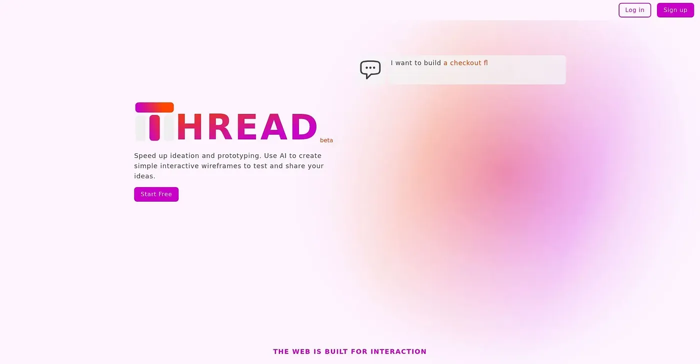 Screenshot of Thread AI