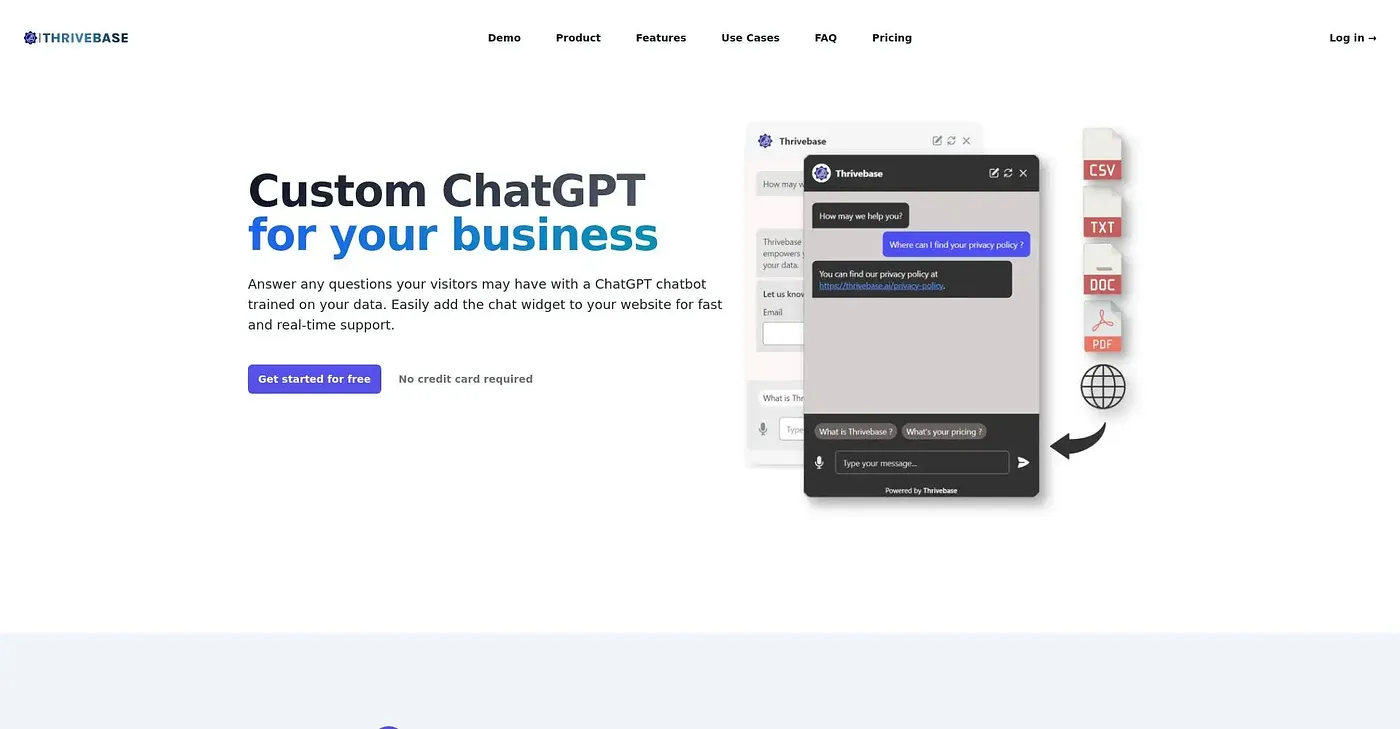 Screenshot of Thrivebase