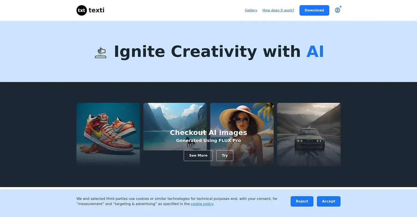 Screenshot of Texti