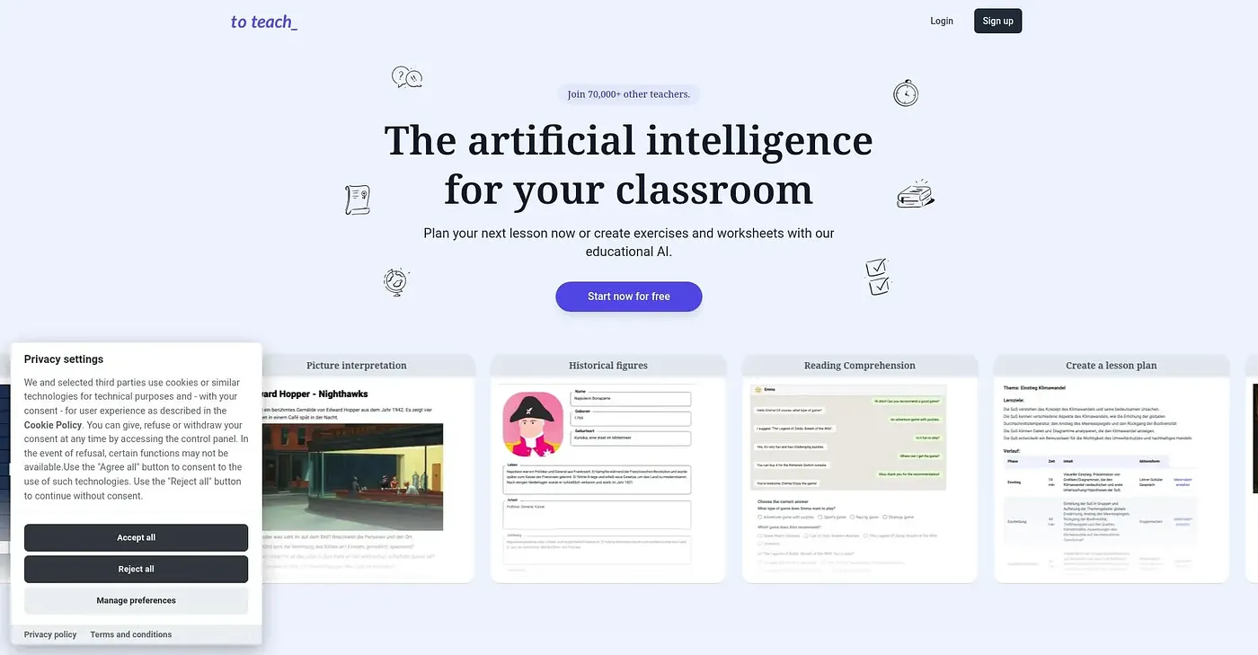 Screenshot of To Teach AI