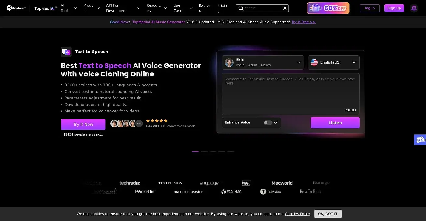 Screenshot of TopMediai