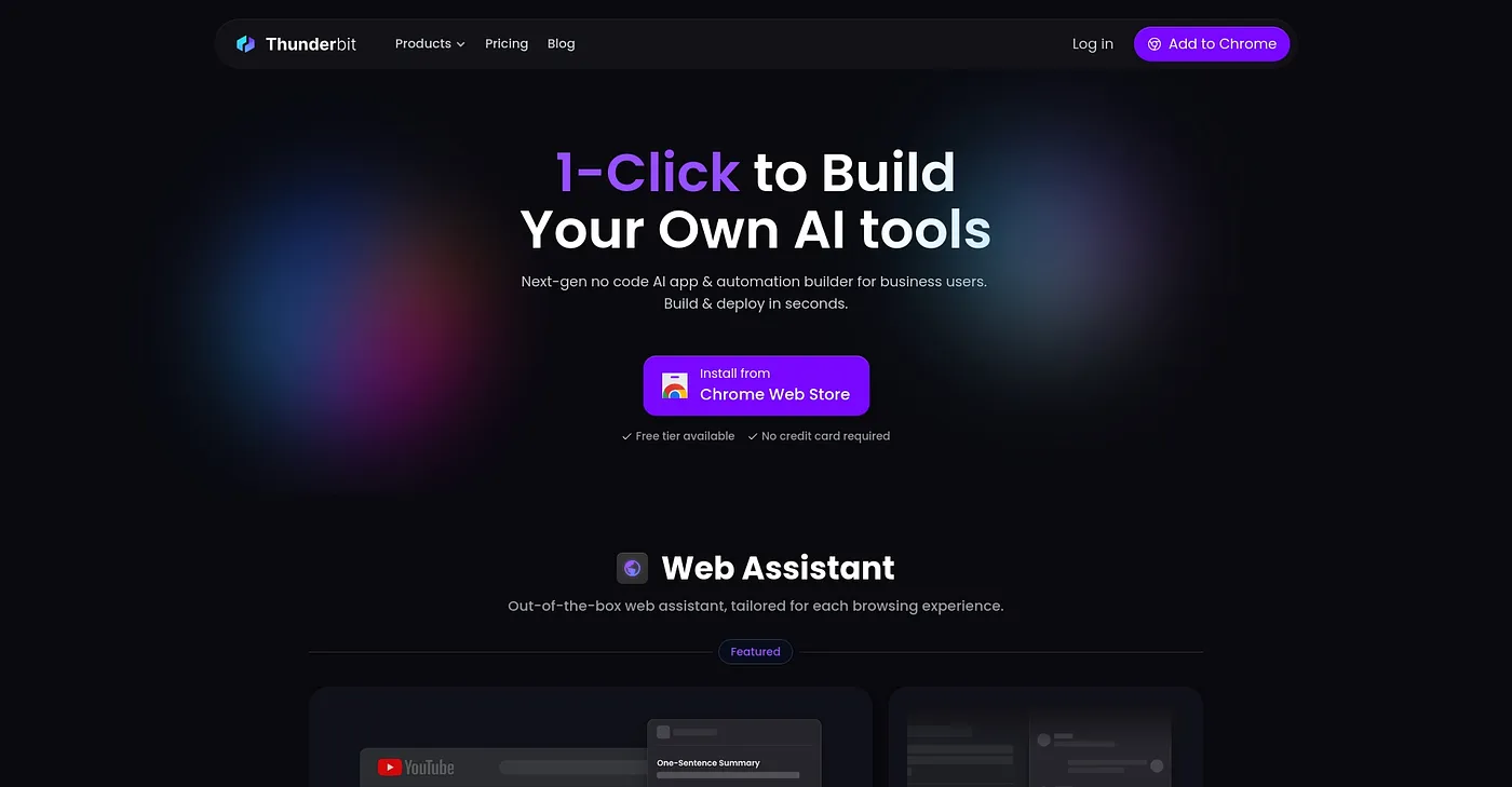 Screenshot of ThunderBit