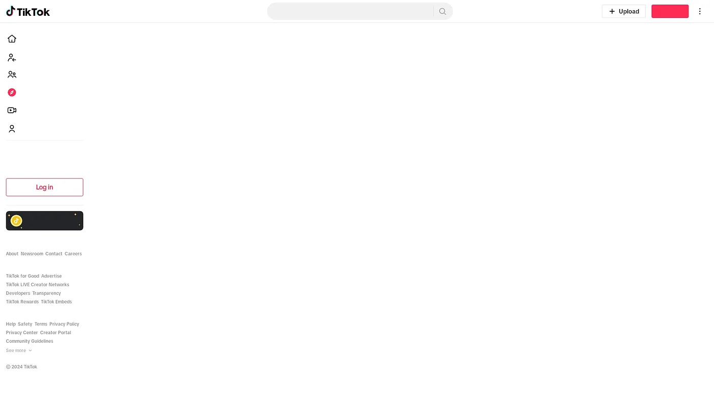 Screenshot of TikTok