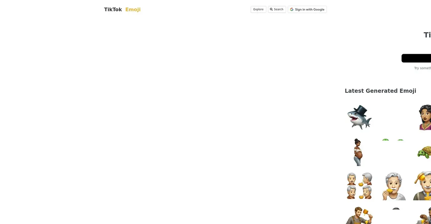 Screenshot of TikTok Emoji