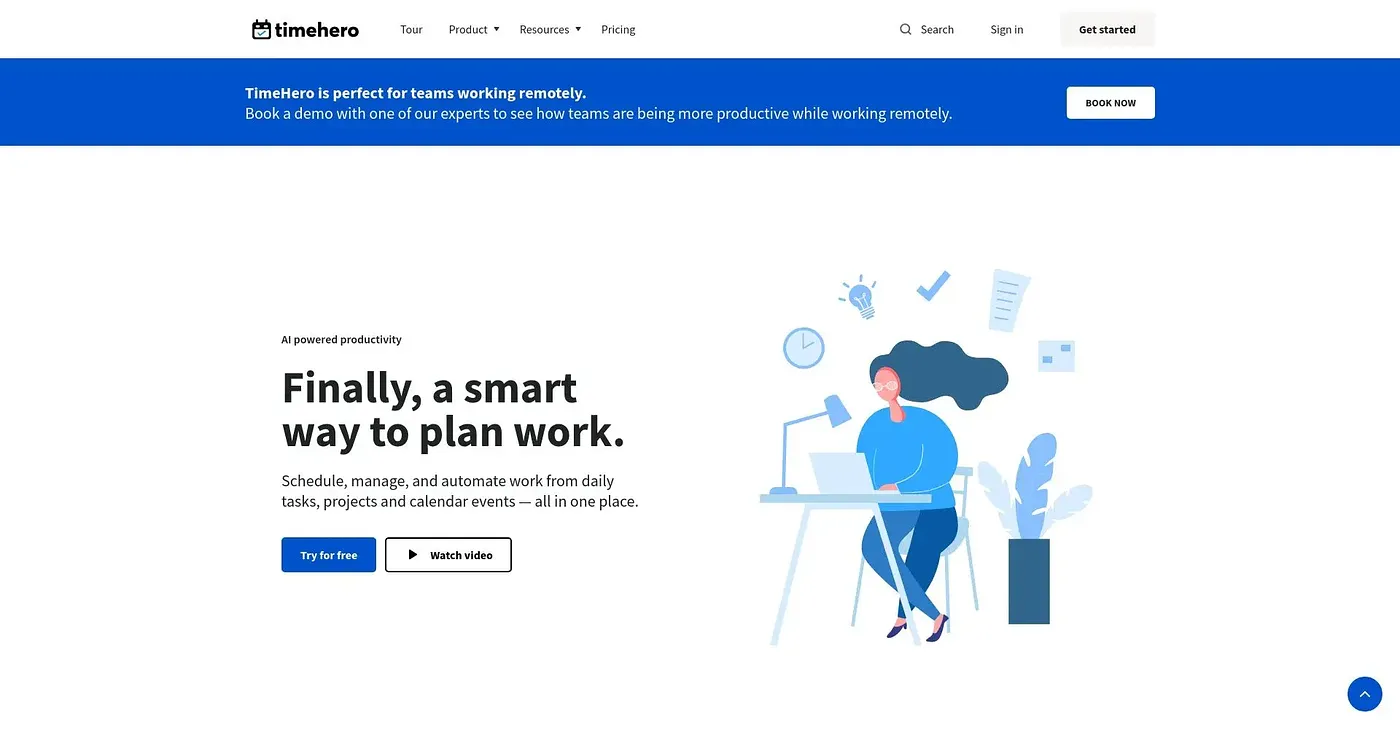 Screenshot of TimeHero