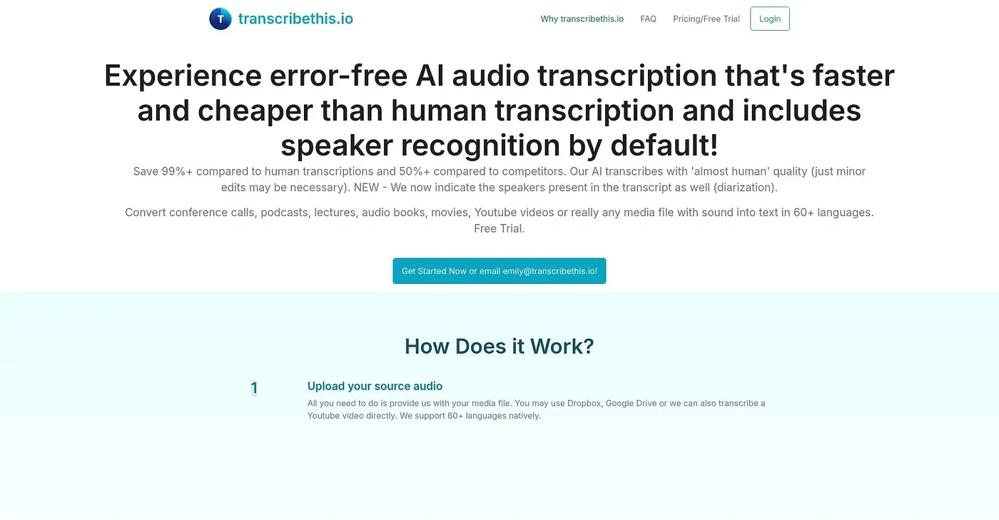 Screenshot of Transcribe This