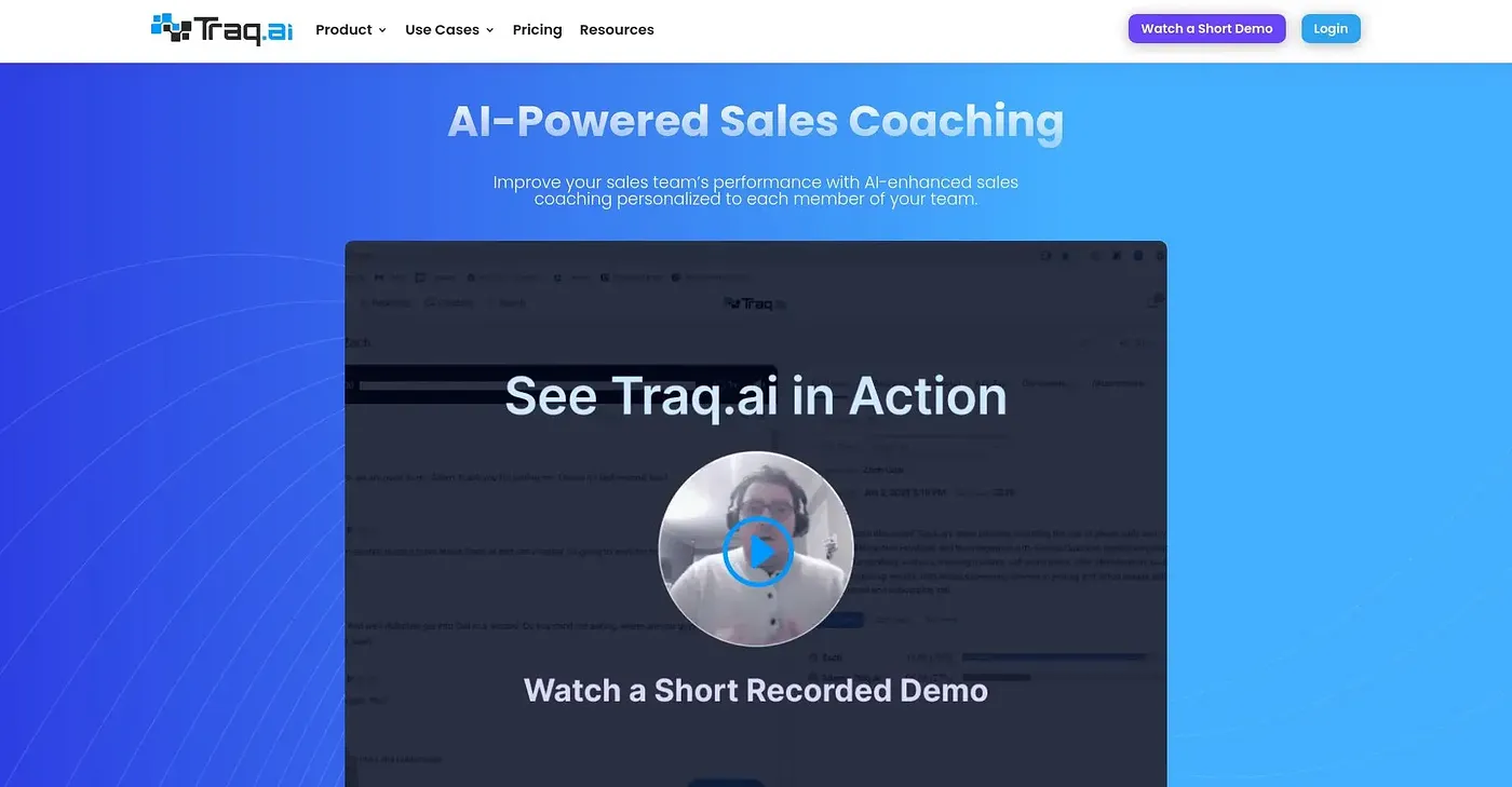 Screenshot of Traq.ai