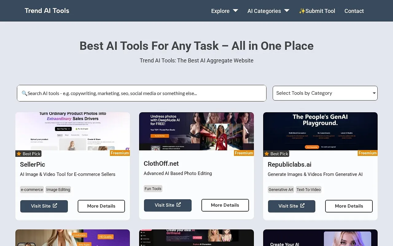Screenshot of Trend AI Tools