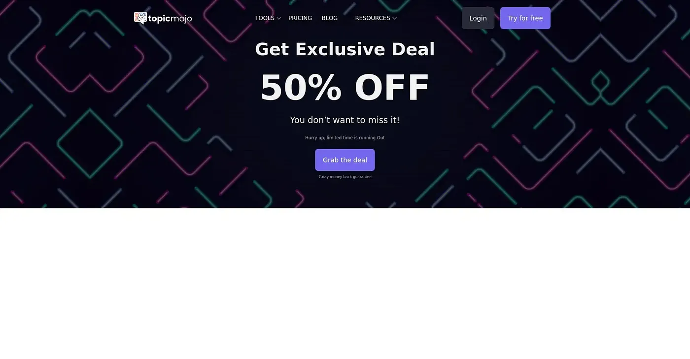 Screenshot of Topic Mojo