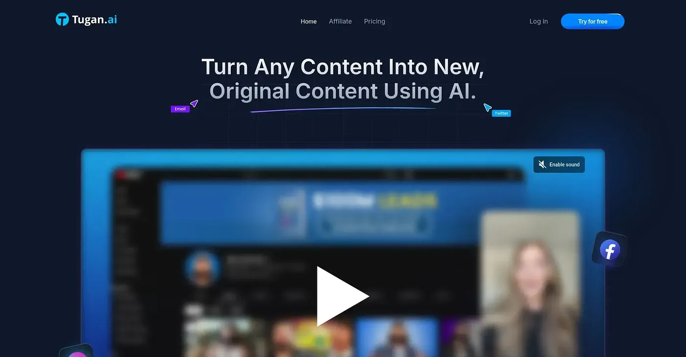 Screenshot of Tugan AI