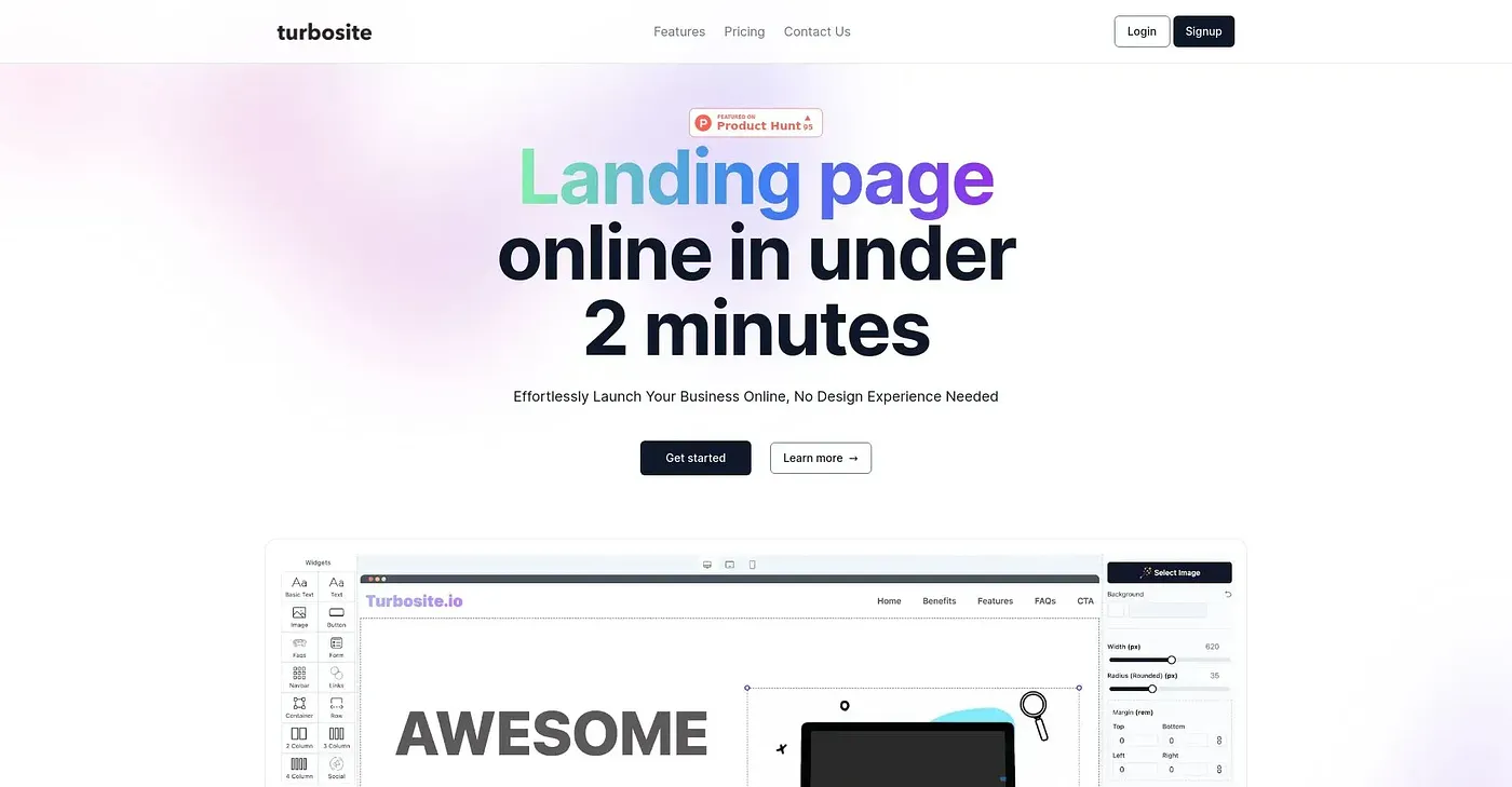 Screenshot of TurboSite