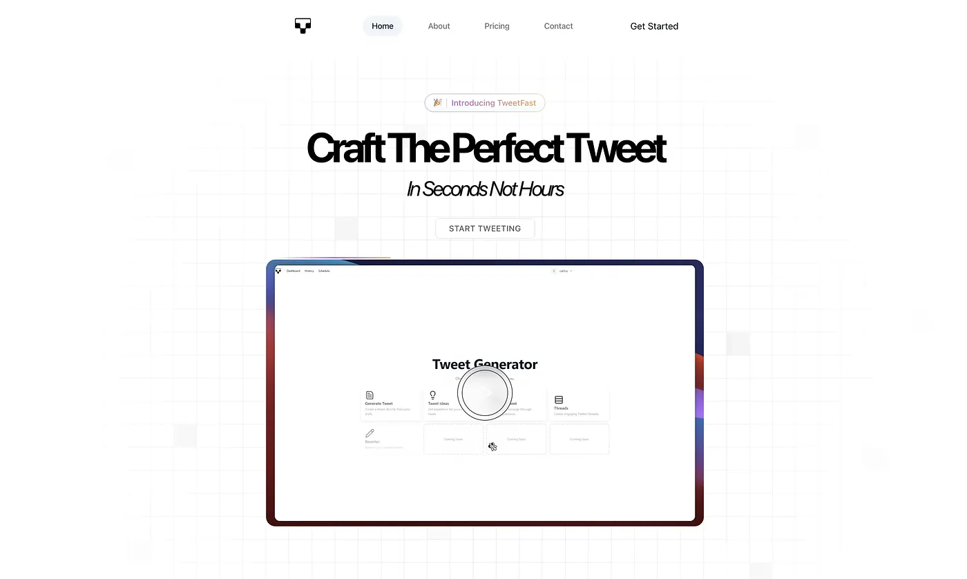 Screenshot of TweetFast
