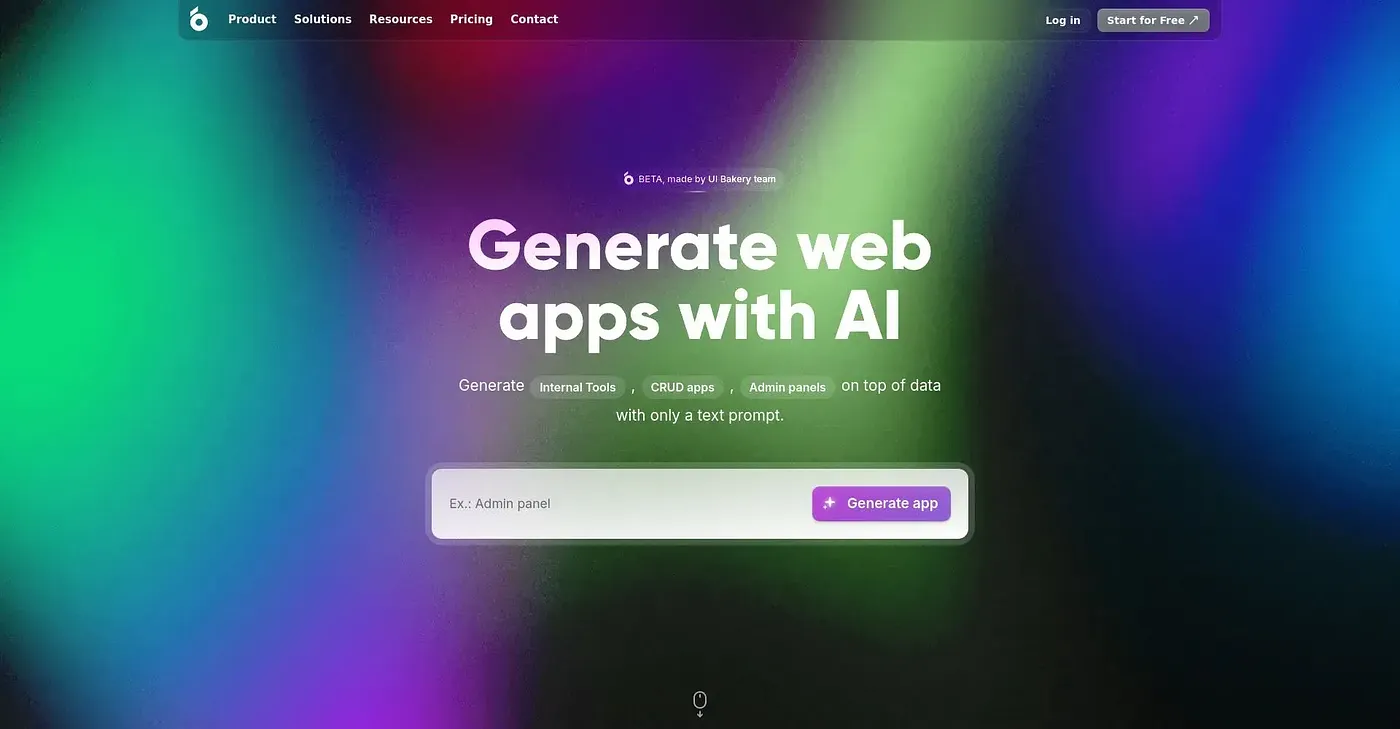 Screenshot of AI App Generator