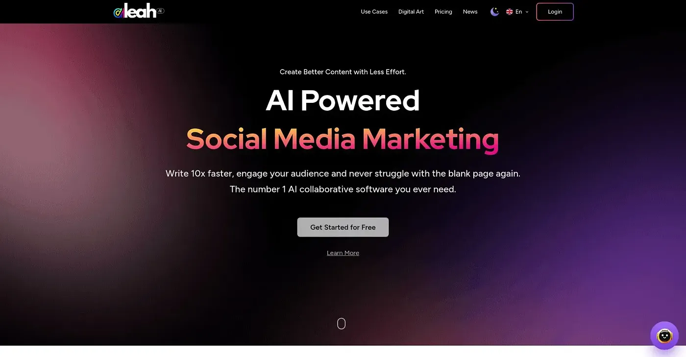 Screenshot of Aleah AI