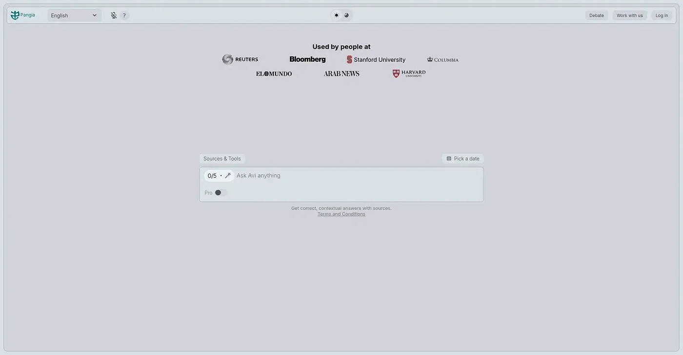 Screenshot of True Nation AI