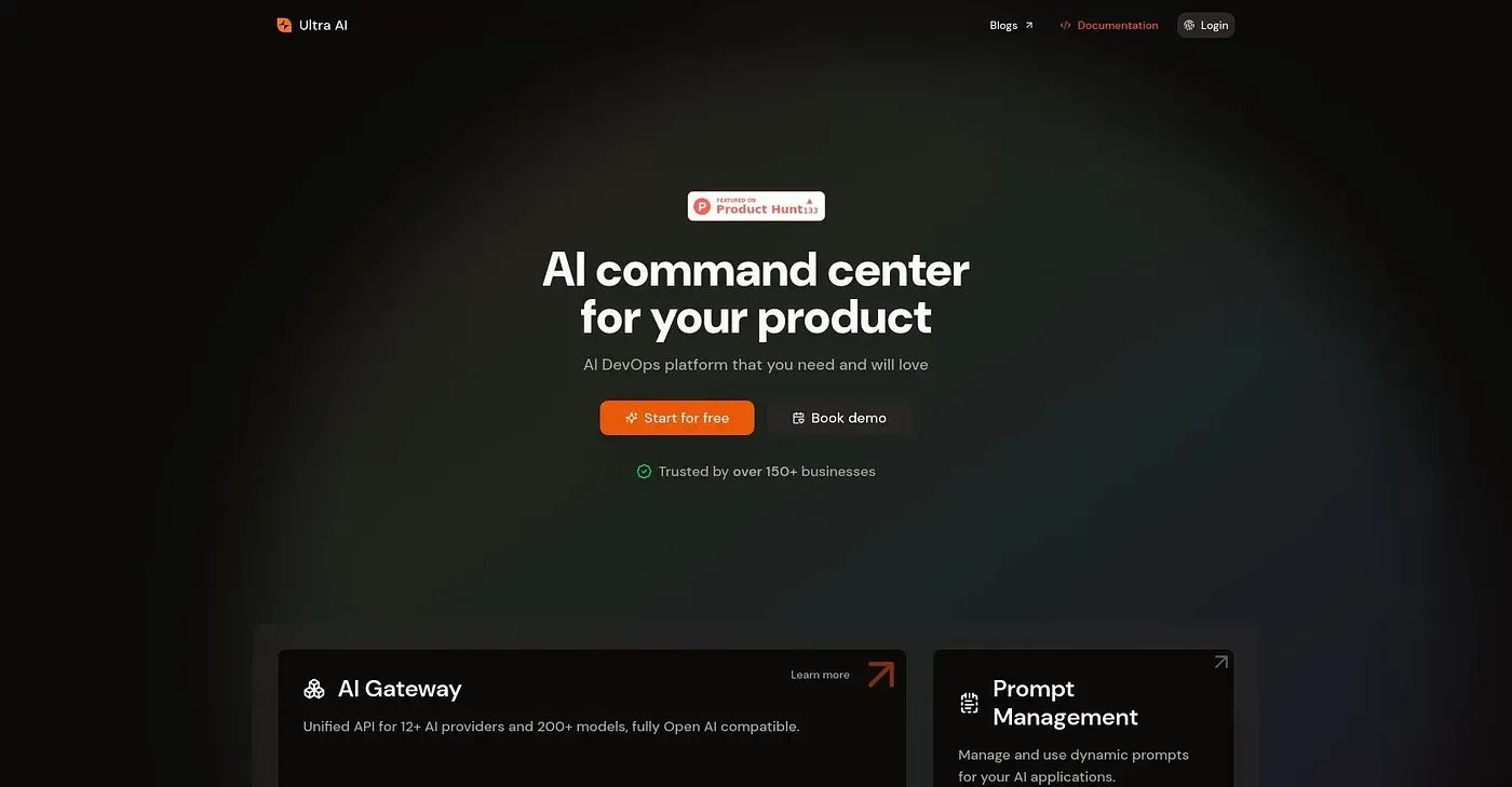 Screenshot of UltraAI