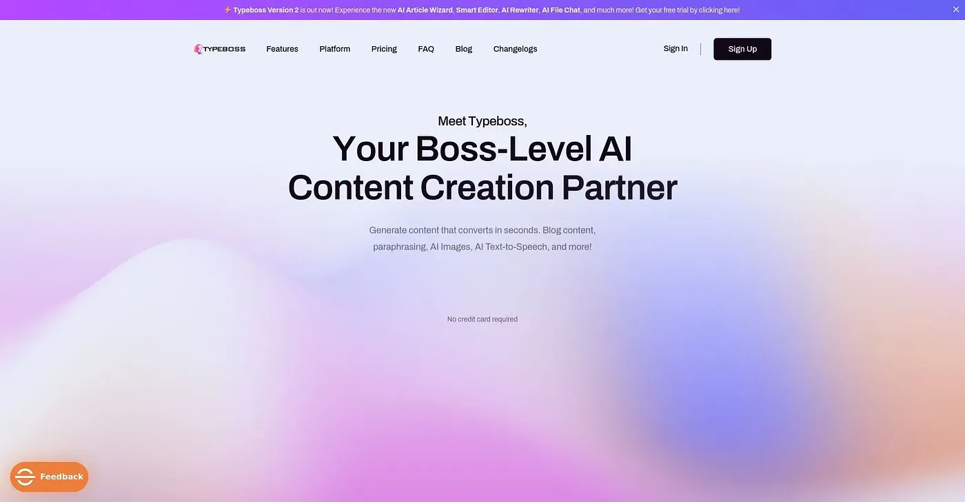 Screenshot of Typeboss
