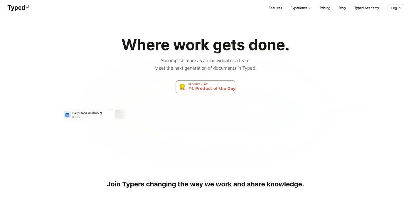 Screenshot of Typed