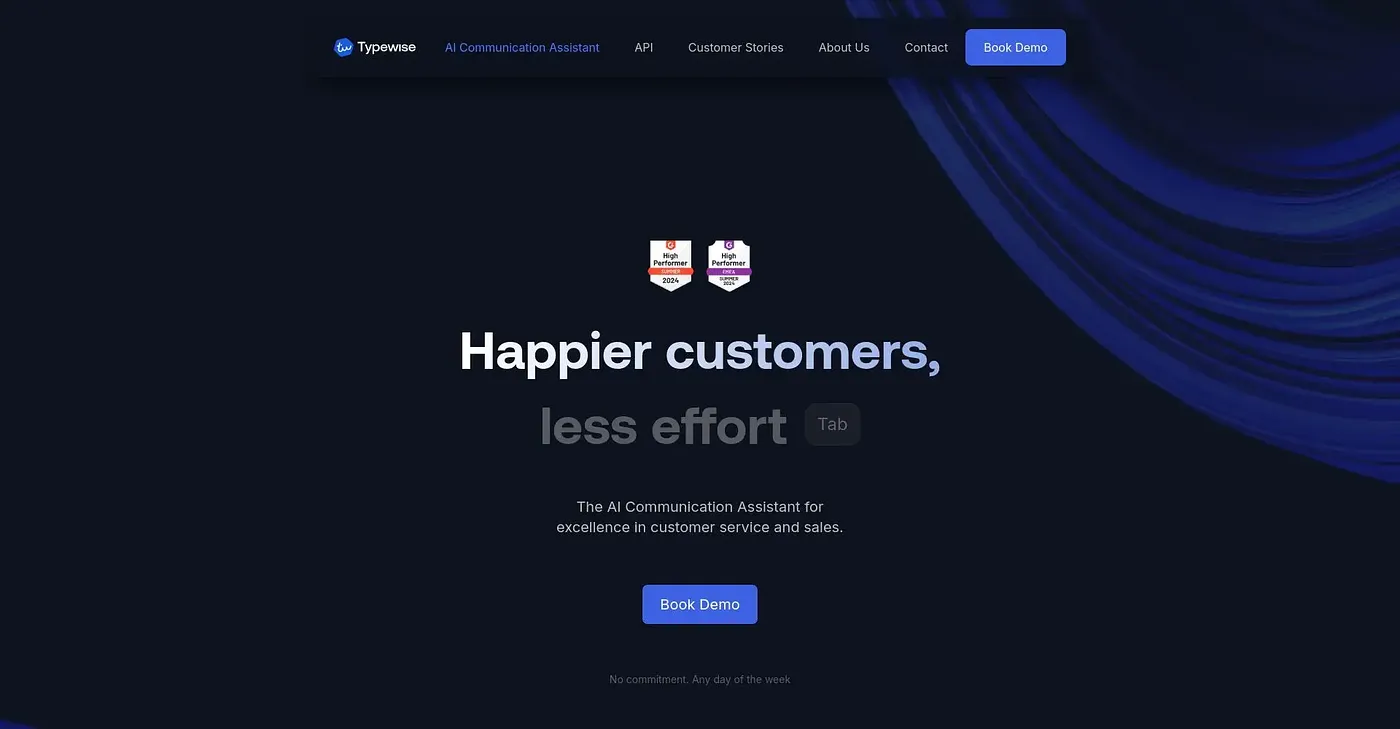 Screenshot of Typewise